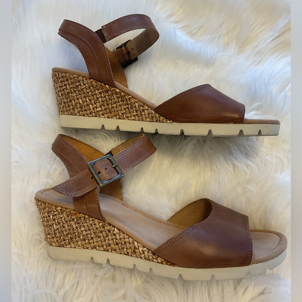 Gabor Nieve Raffia Wedge Nubuck 10.5 U.S.